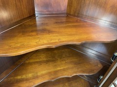 Statton Chippendale Style Solid Cherry Corner Cabinet with Keys