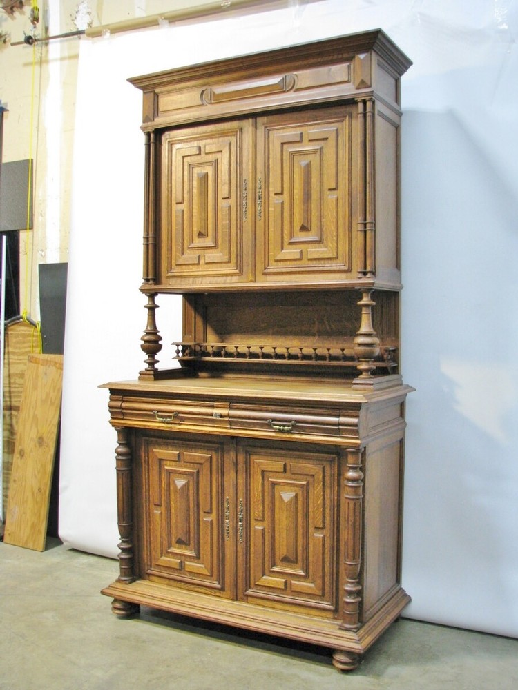 19th Century French Oak Sideboard – Cabinet; Henri II Renaissance Revival