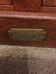 Antique Oak Physicians Medical / Dental Cabinet By W. D. Allison Co.