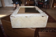 Shabby Chic Primitive Painted Wood Wall Medicine Cabinet Cupboard Mirror Door
