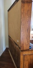 Vintage Oak China hutch cabinet by Hickory Chair Co. Custom built & finish