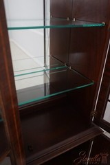 61239EC: HICKORY WHITE Gorgeous Flame Mahogany Breakfront China Cabinet