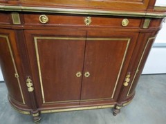 Incredible Mahogany Signed Francois Linke Directoire China Cabinet