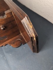 Mahogany Wall Shelf Edwardian Art Deco Plate Display 23.5″