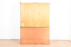 Councill Craftsmen Georgian Carved Mahogany Breakfront Bookcase Cabinet