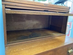 Yawman & Erbe Co Victorian Antique Oak Cabinet — Rare & Beautiful