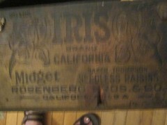 Antique painted cupboard. Orig Paint. Iris/ Baker Thompson/California