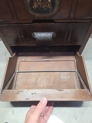 rare antique 1800’s hand made painted National Cabinet file letter cabinet box