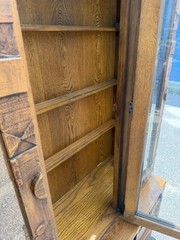 Lane ‘Pueblo’ Brutalist Oak China Cabinet