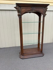 67659 Elegant Neoclassical Display Curio Cabinet with Glass Shelves