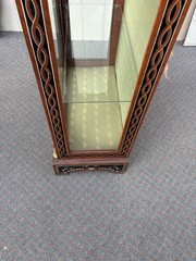 66959 Fancy Inlaid Decorator Curio China Cabinet with Bronze Ormalu
