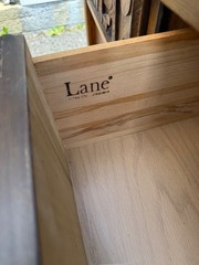 Lane ‘Pueblo’ Brutalist Oak China Cabinet