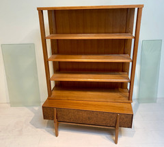 Brown Saltman Display Cabinet by John Keal Vintage Mid Century
