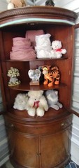 Antique Drexel Corner China Cabinet — Mahogany — circa 1950’s