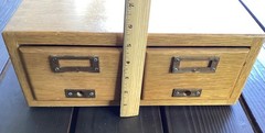 Vintage Oak Library Card Catalog By Gaylord Bros (Please Read Description)