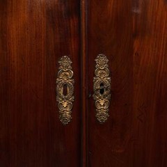 Antique Bow Front Corner Cabinet, English, Wall Cupboard, Georgian, Circa 1770