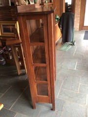 Stickley Antique Oak and Glass Two-Door China Cabinet #820
