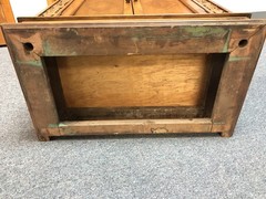 vintage Worm Wood Top Cabinet with 2 Doors & Fancy Work Front – 31″ tall