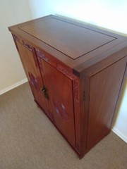 BEAUTIFUL ANTIQUE MID-CENTURY MODERN 1967 GEORGE ZEE Co ORIENTAL DRY BAR CABINET