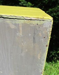 Vintage Antique Wooden Yellow Painted Cabinet Pantry – Old Kitchen Collectible