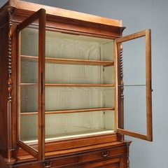 Antique Cupboard Charles X Walnut Drawers Italy XIX Century Original