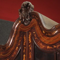 Great inlaid display cabinet Dutch sideboard double body 20th century bookcase