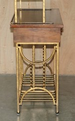STUNNING AMERICAN MID CENTURY MODERN CIRCA 1960’S MAHOGANY & BRASS DRY BAR
