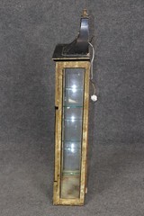Antique Directoire Style Paint decorated Wall Vitrine Display Cabinet