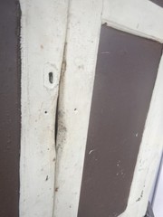 Antique Corner Cupboard Cabinet Blind doors Early Primitive 2 piece