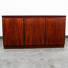 Mid Century Danish Modern Credenza Sideboard Cabinet Rosewood Skovby Drawers Mcm
