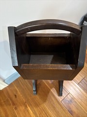 Antique Primitive Wood Sewing Spool Yarn Cabinet Stand – Handmade Unique