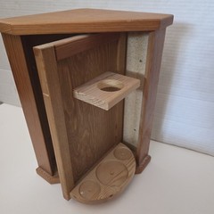 Vintage Norwegian Hand Painted Corner Cabinet Halsobrunn Health Folk Art Turns