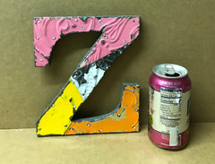 Decorative Salvaged Tin Ceiling 8″ Patchwork Mix Color Letter Z Metal 168-26B