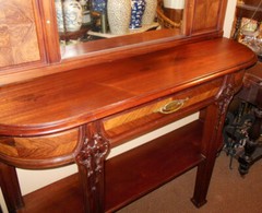 RARE MAJORELLE French CONSOLE Art Nouveau Hall Cabinet Mirror LA VIGNE Chateau