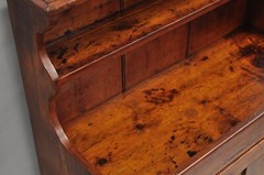 Antique French Country Colonial Pine Wood 50″ H Drysink Kitchen Jelly Cupboard