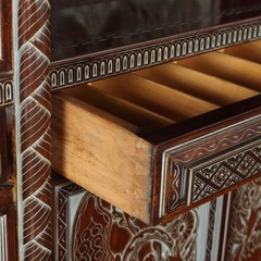 Antique Living Room Cabinet Ethnic Rino Galbiati XX Century Original