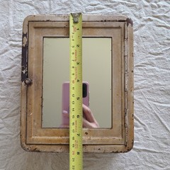 Antique 1920’s Metal Shaving Cabinet With Mirror