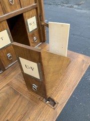 Woodruff Blaine County Idaho Antique Oak File Cabinet 36 Drawer Pull Down Desk