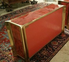 RARE IMPORTANT MASTERCRAFT CHINOISERIE FAUX TORTOISE SHELL COMMODE – 1/4 P