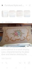 Curio cabinet And two In tables , french manufacturer , beautiful cocoa revival