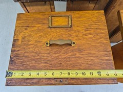 Library Bureau Sole Makers Tiger Oak File Cabinet Parts Side Back Tag Drawers
