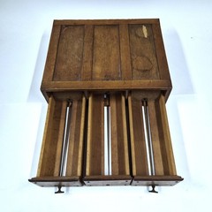 Antique Wooden Ship Cabinet with 3 Drawers Storage Box Maritime – 18″