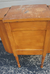 Antique Wood MARTHA WASHINGTON SEWING CABINET 3 drawer hinge lids restore READ