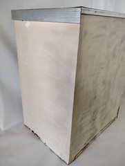 1950s Free Standing 2 Door Cabinet Interstate Metal Product 33x21x26 Formica MCM