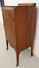 Antique Sheet Music Tiger Oak Cabinet, Record Cabinet, Side Table