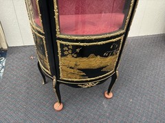 67089 Louis XV Ebony Curio Cabinet with Bronze ormalu
