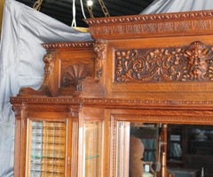 Antique Highly Carved Victorian Oak Sideboard – original finish