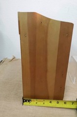 Old Time Wood Wooden Desk Office Letter Drawer Box Organizer Porcelain Knob 12″