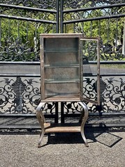 Antique industrial medical dental cabinet