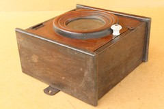 Vintage Clock Antique Wood Box Case for Alarm Clock Wall Cupboard Chest 1950s.